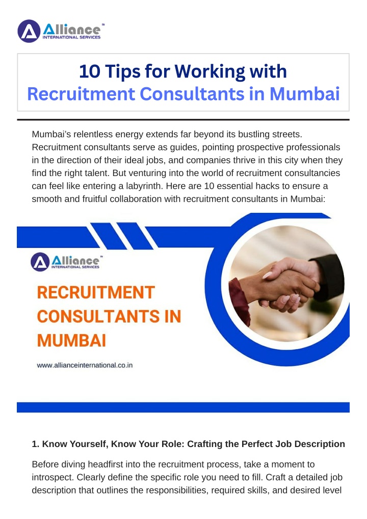 10 tips for working with recruitment consultants n.w