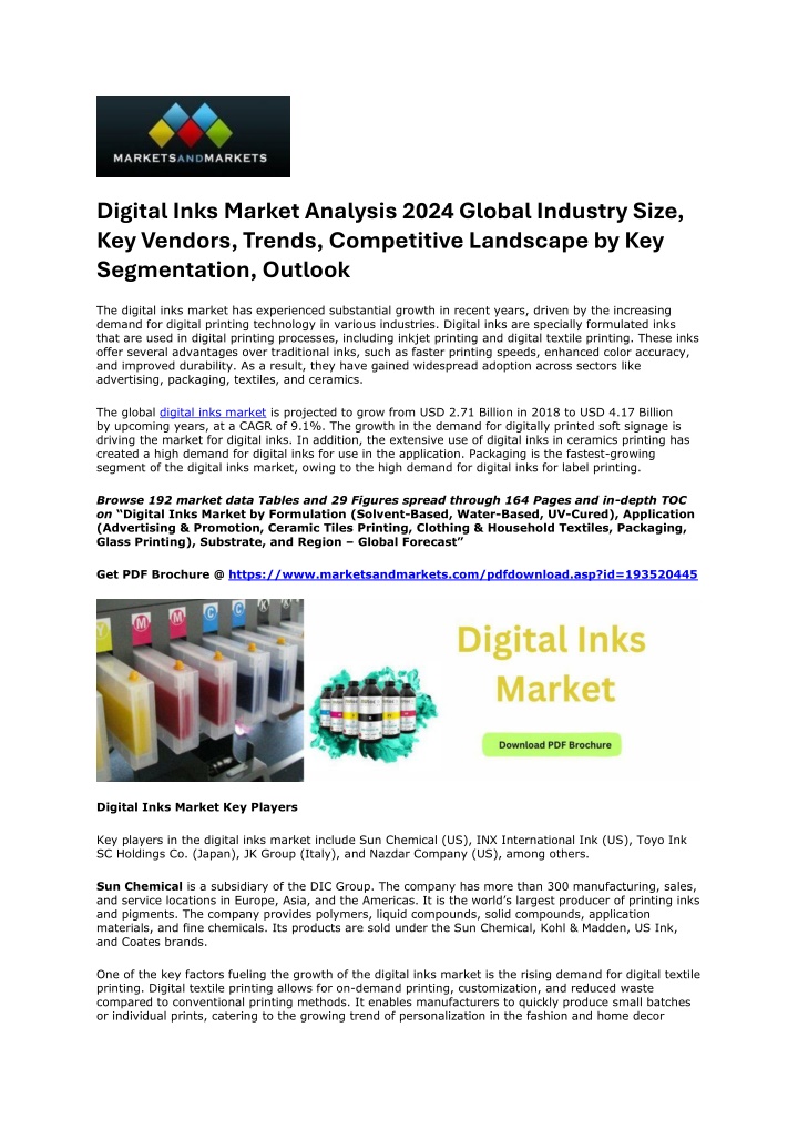 digital inks market analysis 2024 global industry n.w