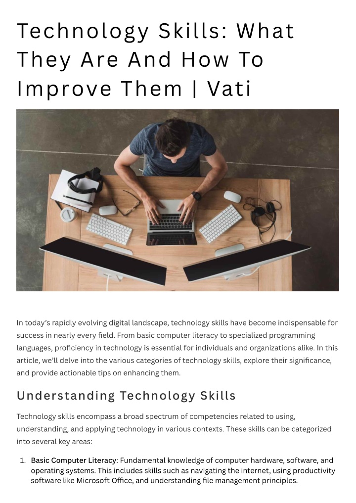 technology skills what they n.w