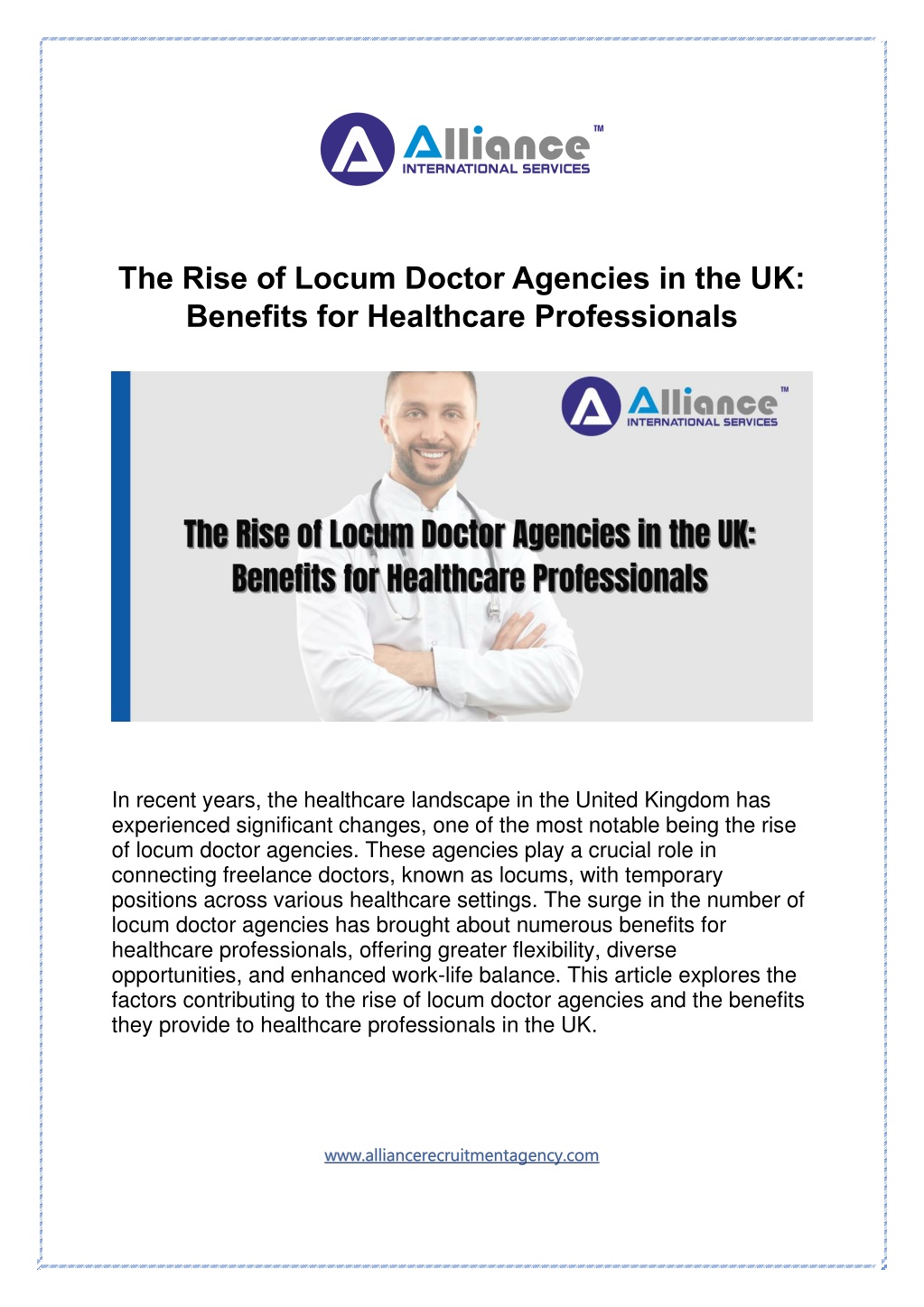 the rise of locum doctor agencies l.w