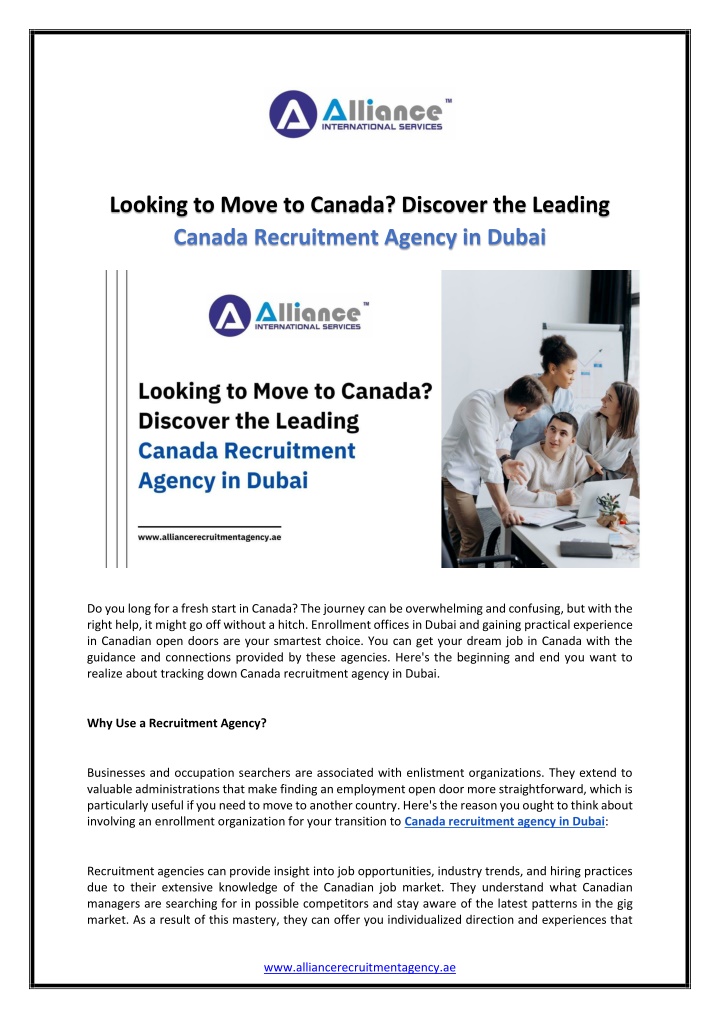 looking to move to canada discover the leading n.w