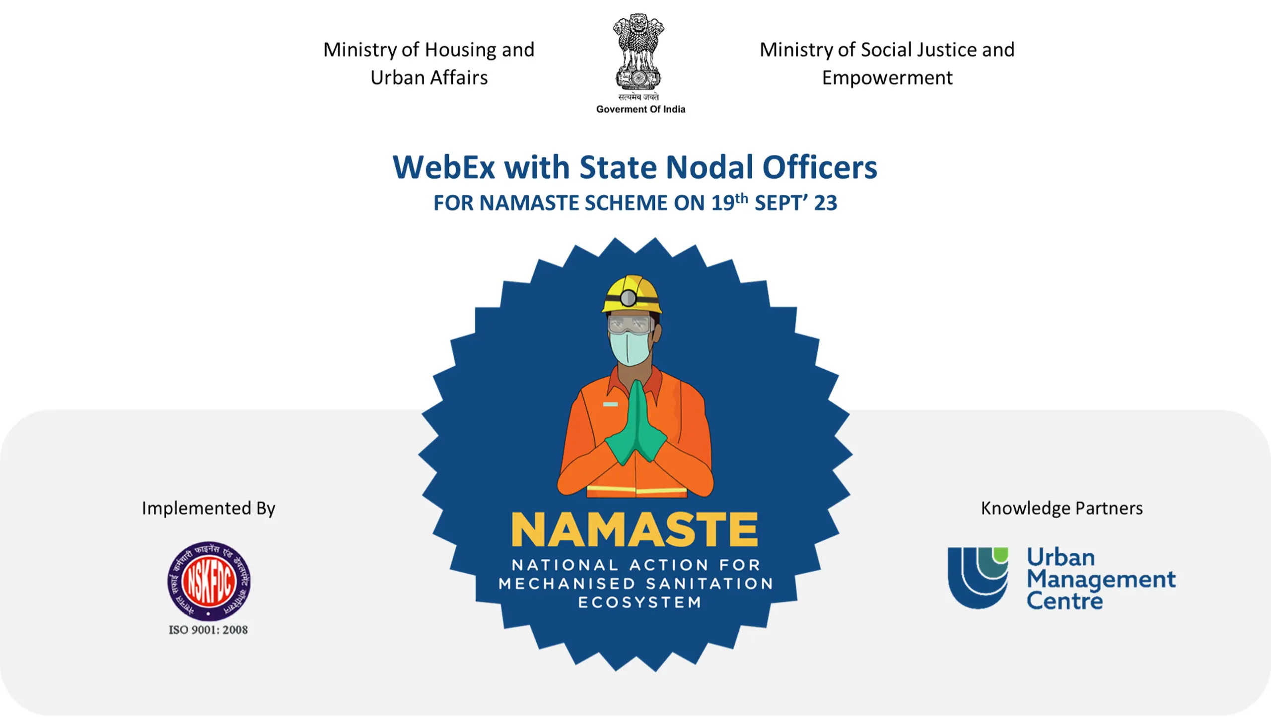 NAMASTE Scheme WebEx: State Expectations & Implementation Role