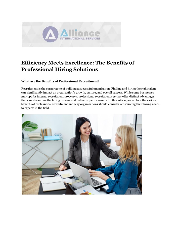 efficiency meets excellence the benefits n.w