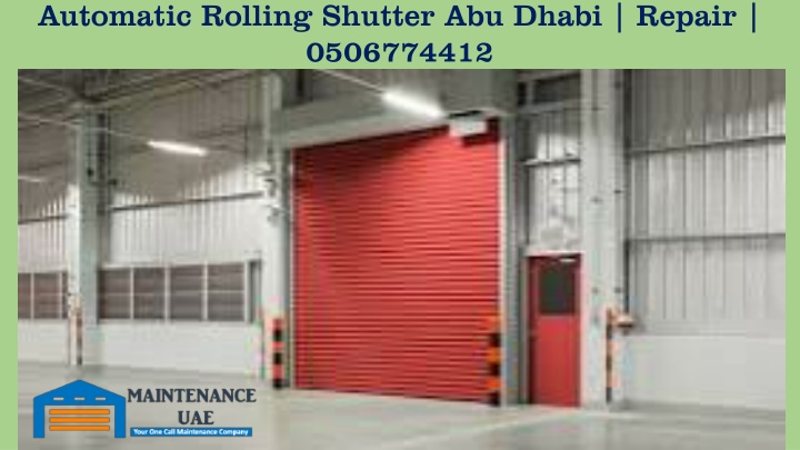 automatic rolling shutter abu dhabi repair n.w