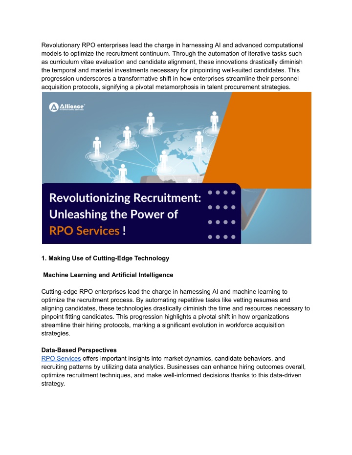 revolutionary rpo enterprises lead the charge n.w