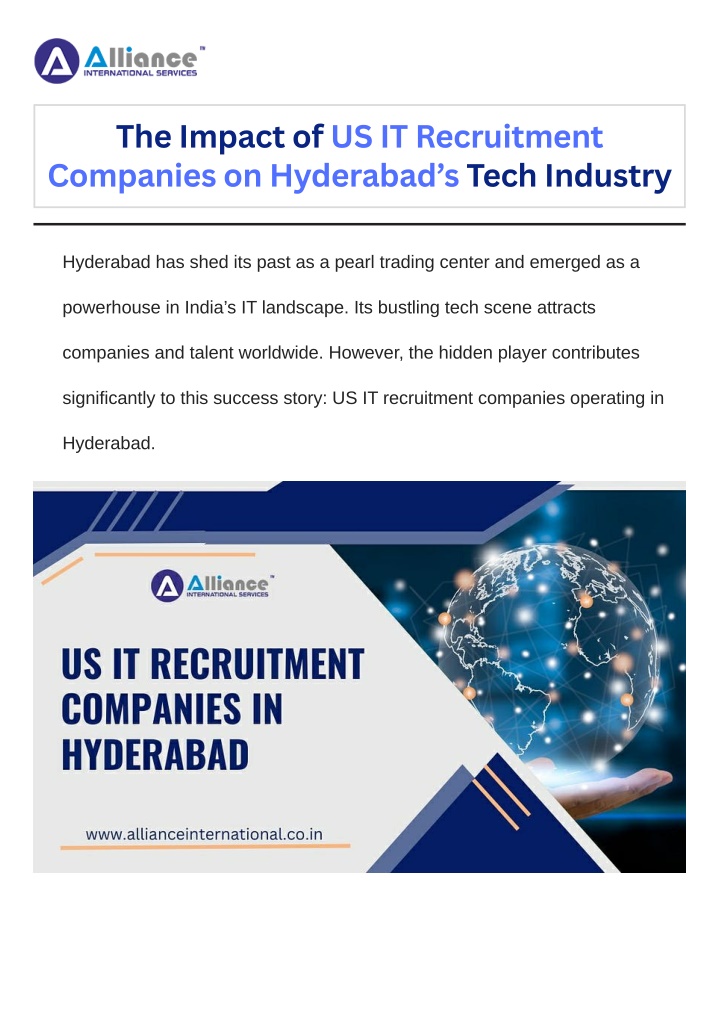 the impact of us it recruitment companies n.w