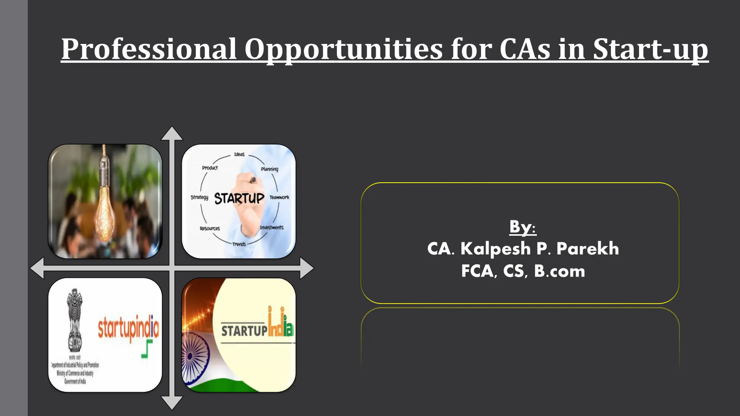 Professional Opportunities for CAs in Start-up