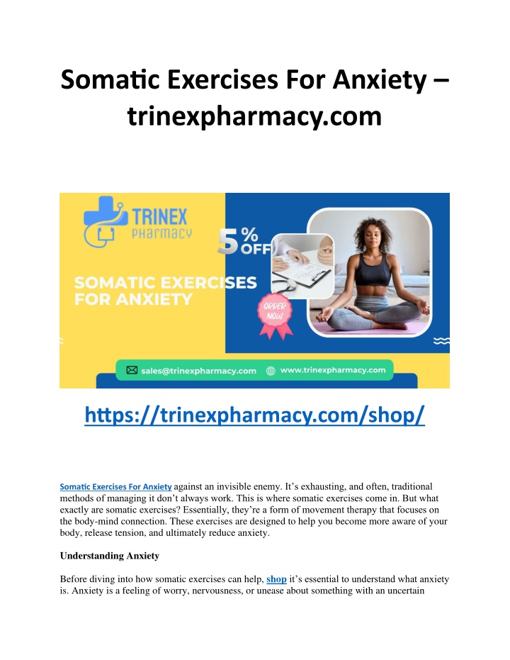 somatic exercises for anxiety trinexpharmacy com n.w