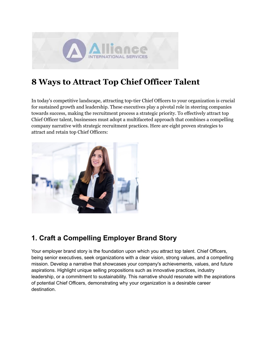 8 ways to attract top chief officer talent l.w