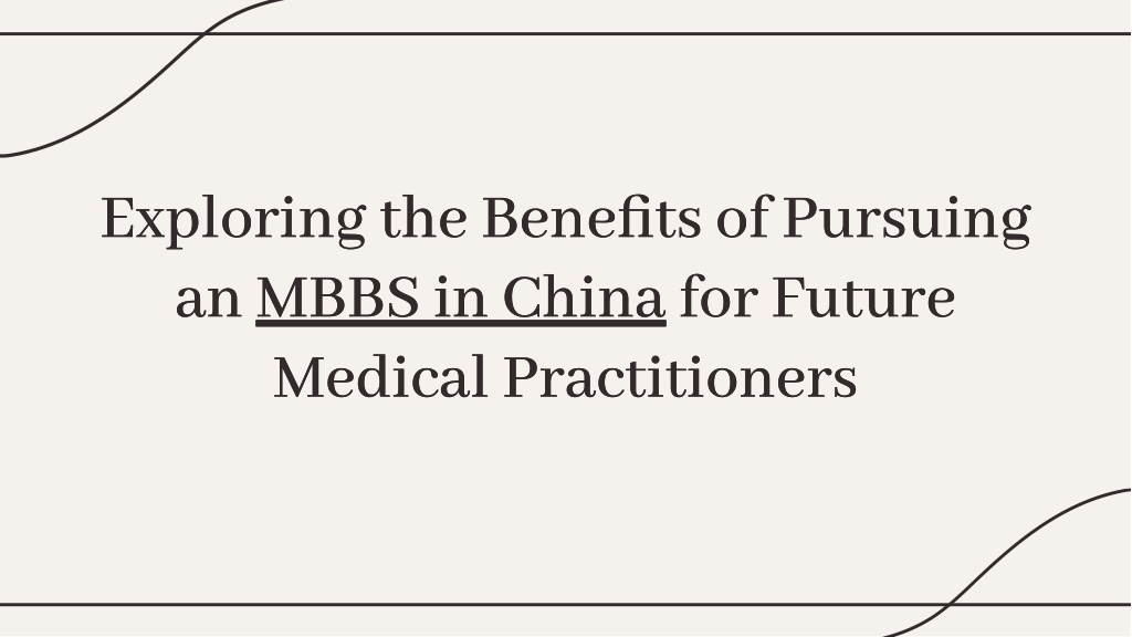 exploring the benefits of pursuing an mbbs l.w