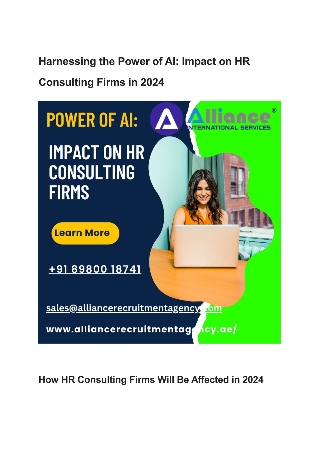 harnessing the power of ai impact on hr l.w
