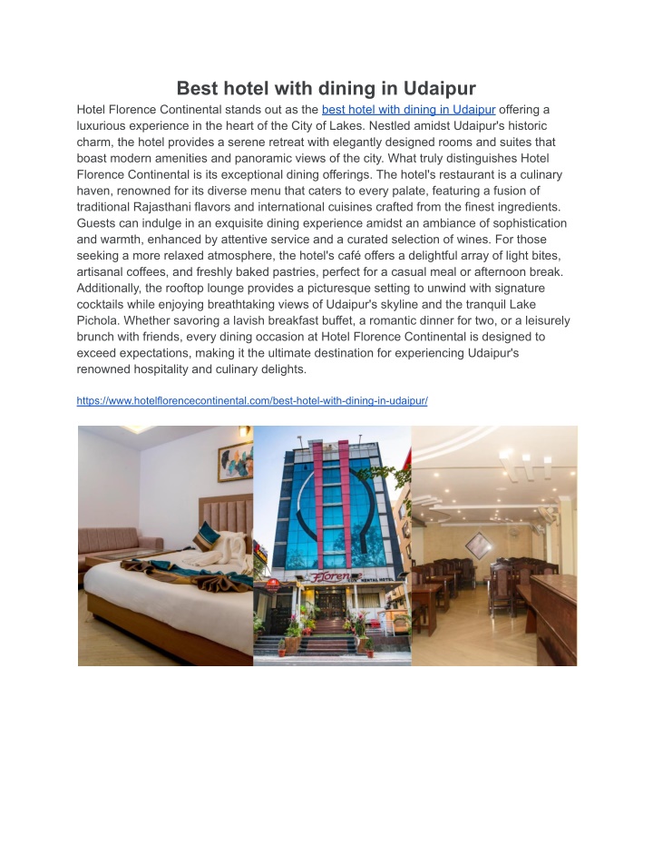 best hotel with dining in udaipur hotel florence n.w
