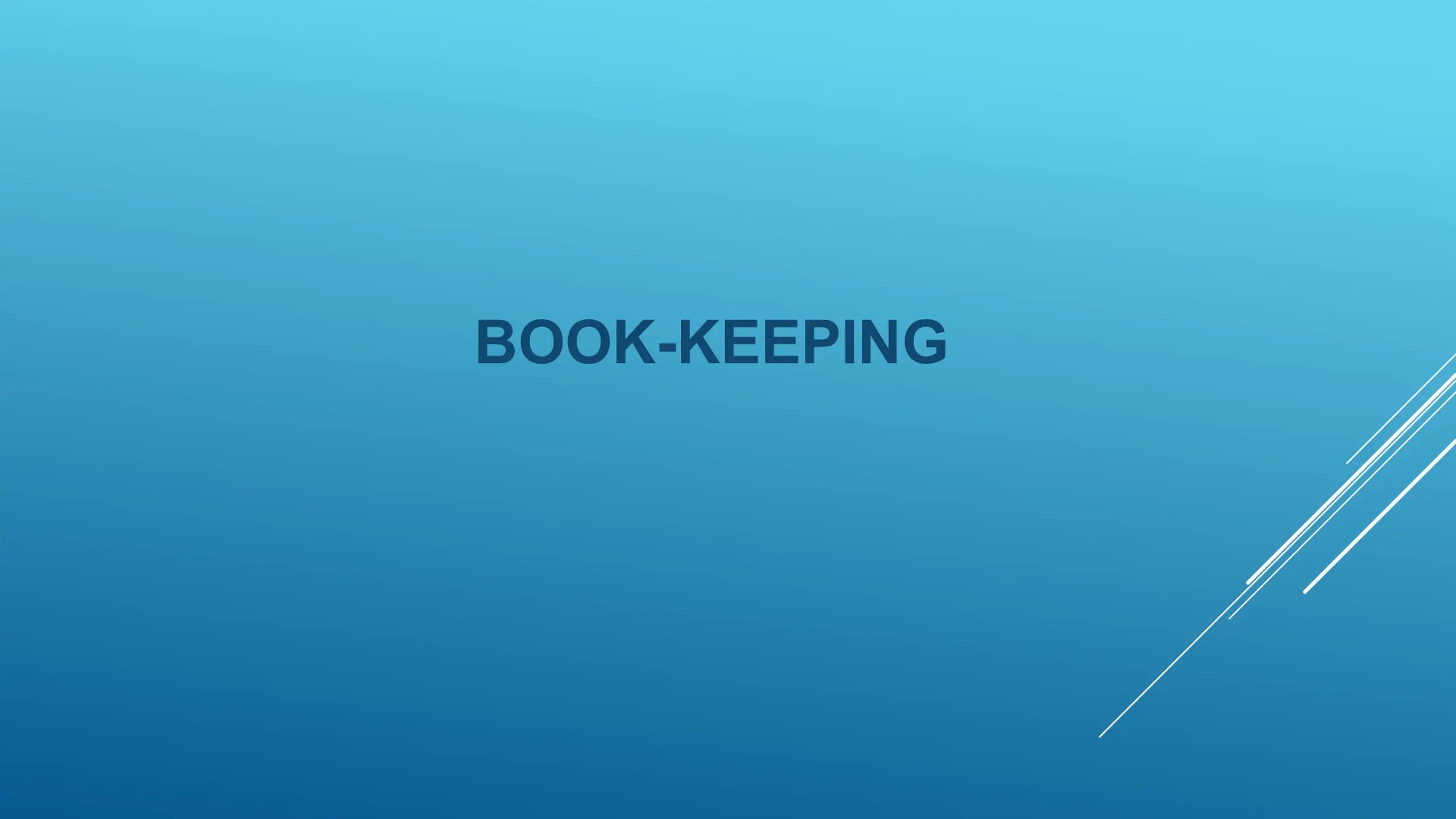 Book-keeping