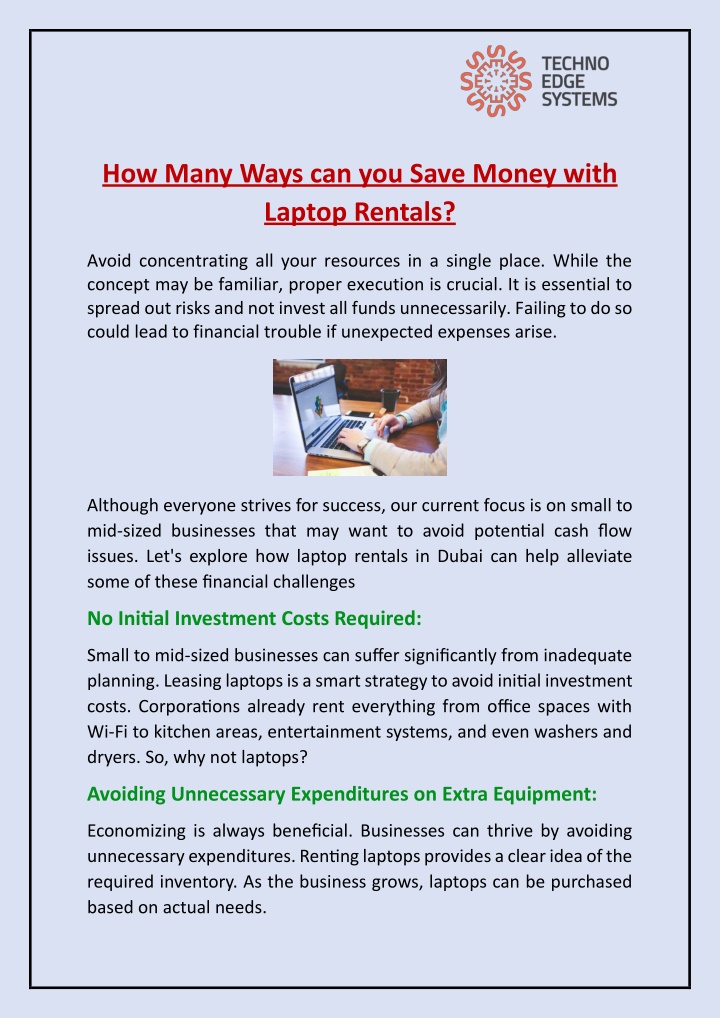 how many ways can you save money with laptop n.w