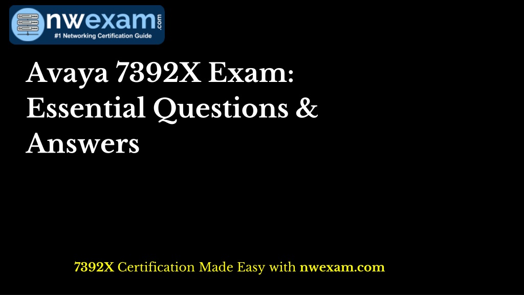 avaya 7392x exam essential questions answers l.w