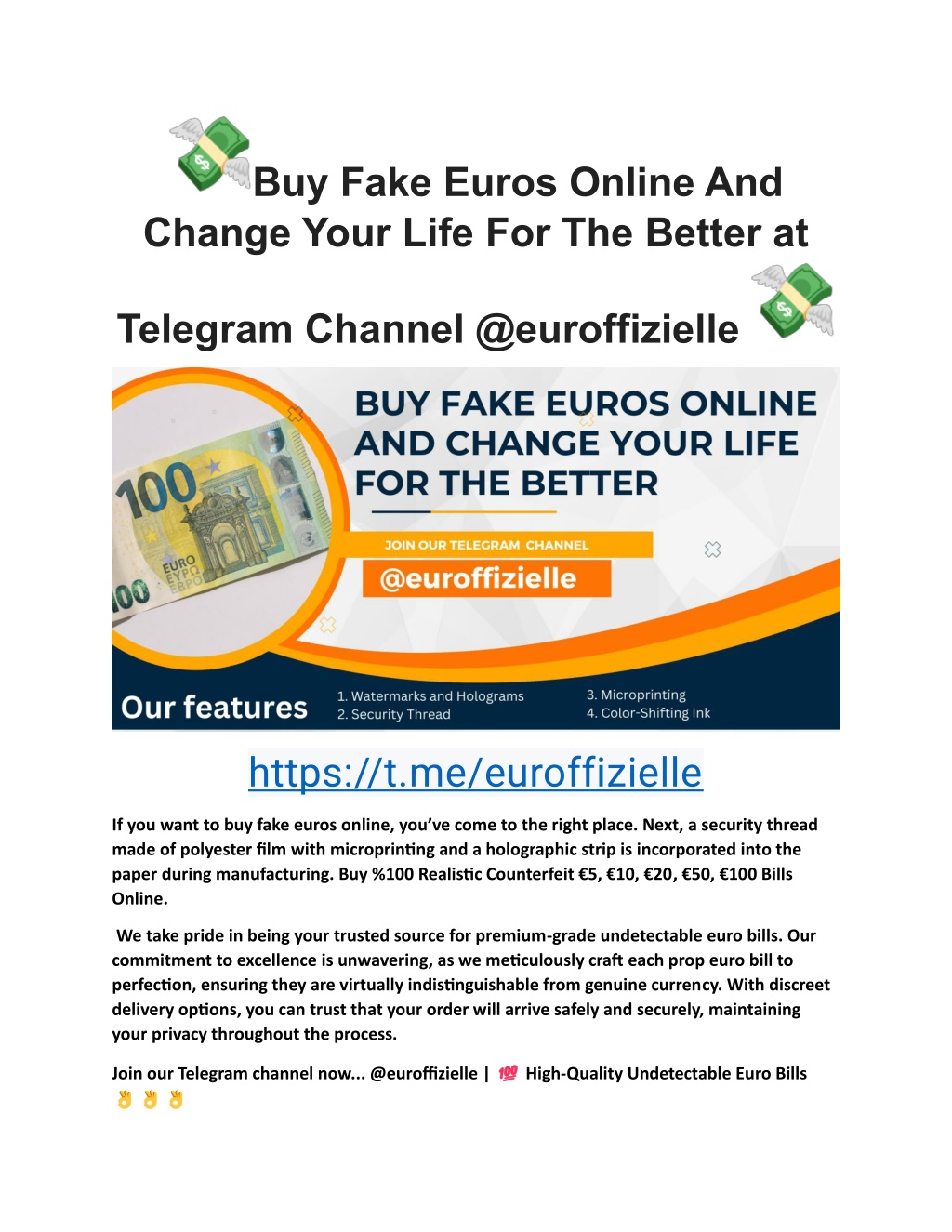 buy fake euros online and change your life l.w