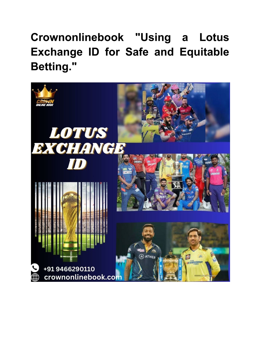 crownonlinebook exchange id for safe l.w