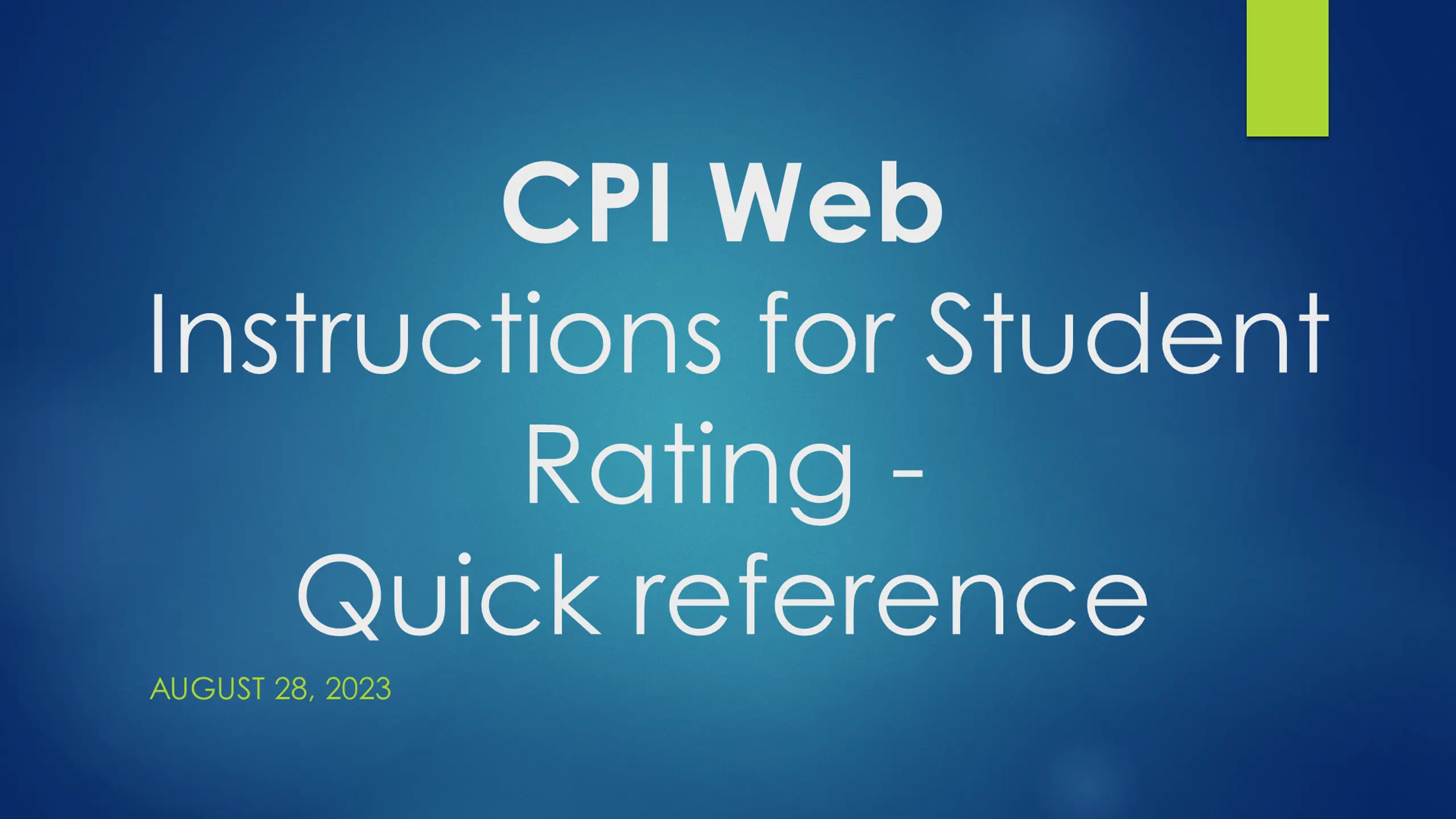 Student Rating Criteria & Red Flags