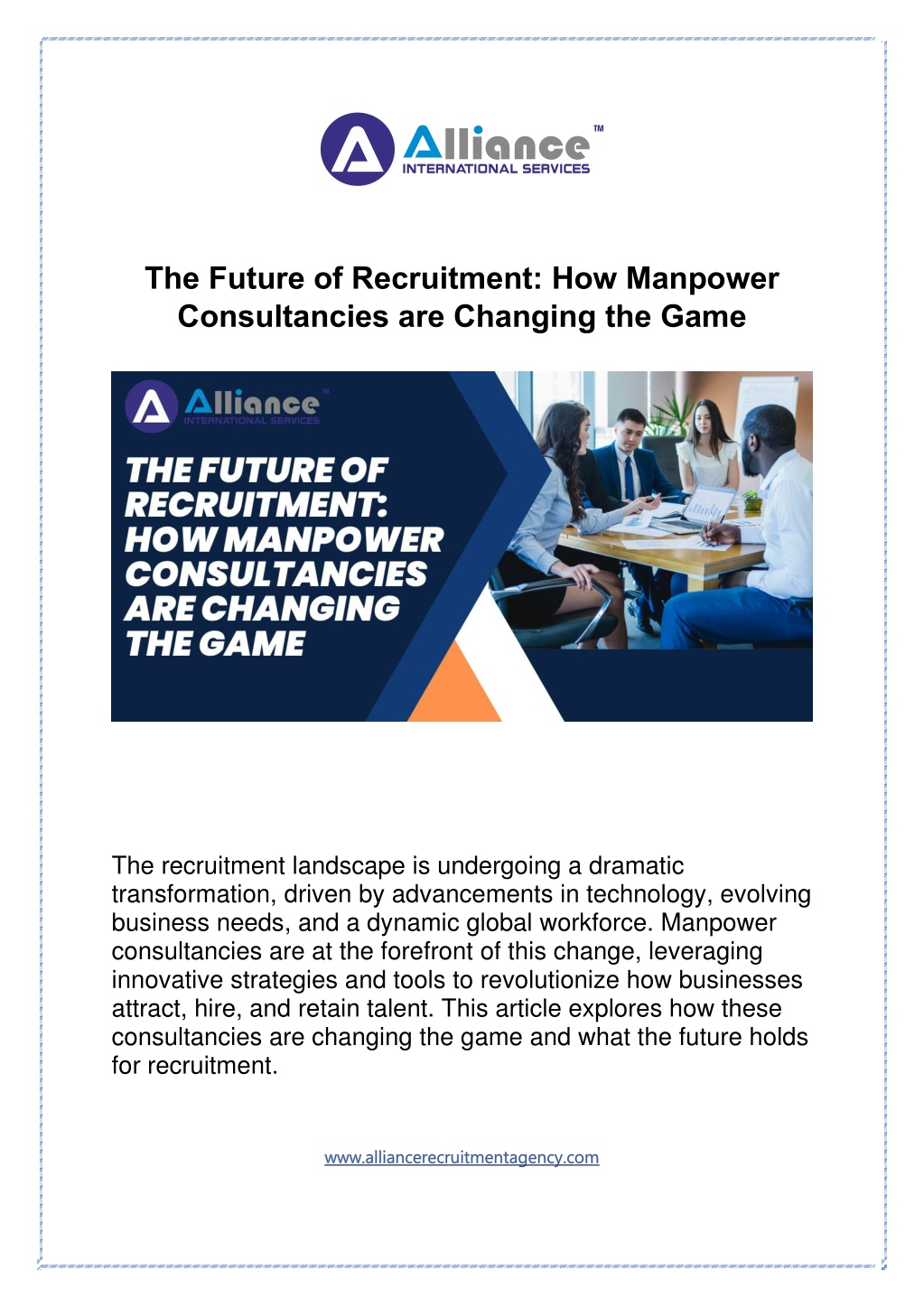 the future of recruitment how manpower l.w