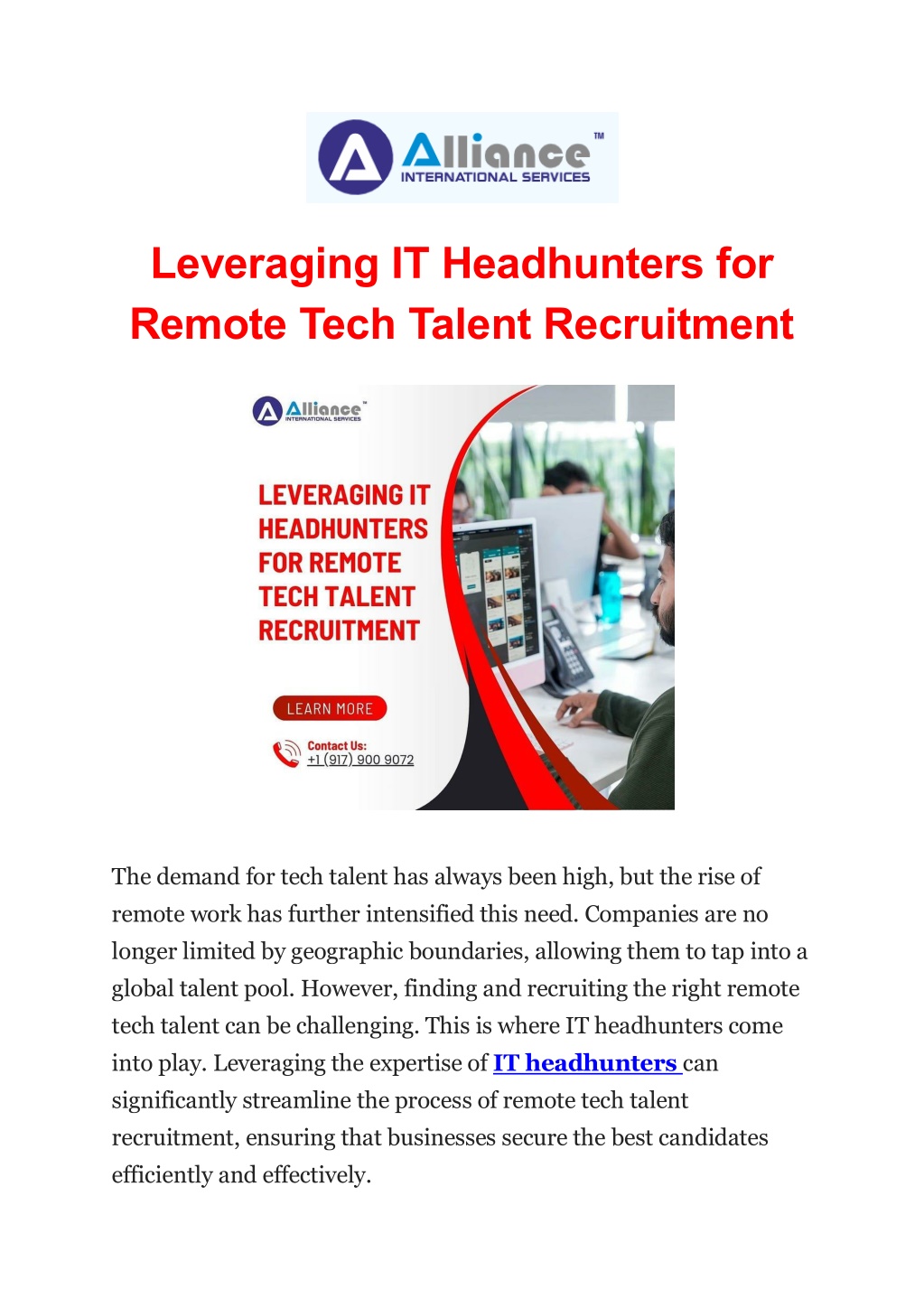 leveraging it headhunters for remote tech talent l.w