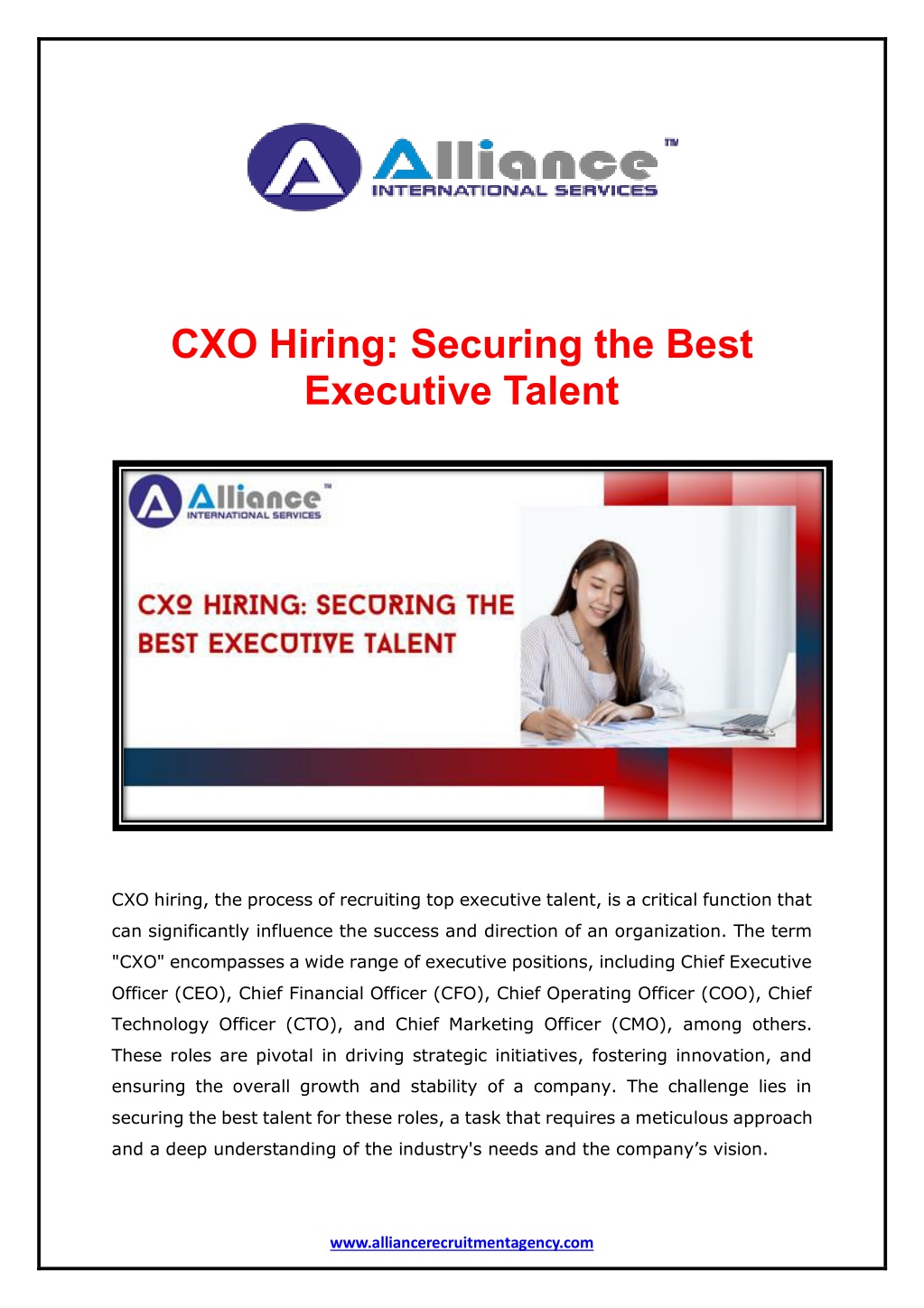 cxo hiring securing the best executive talent l.w