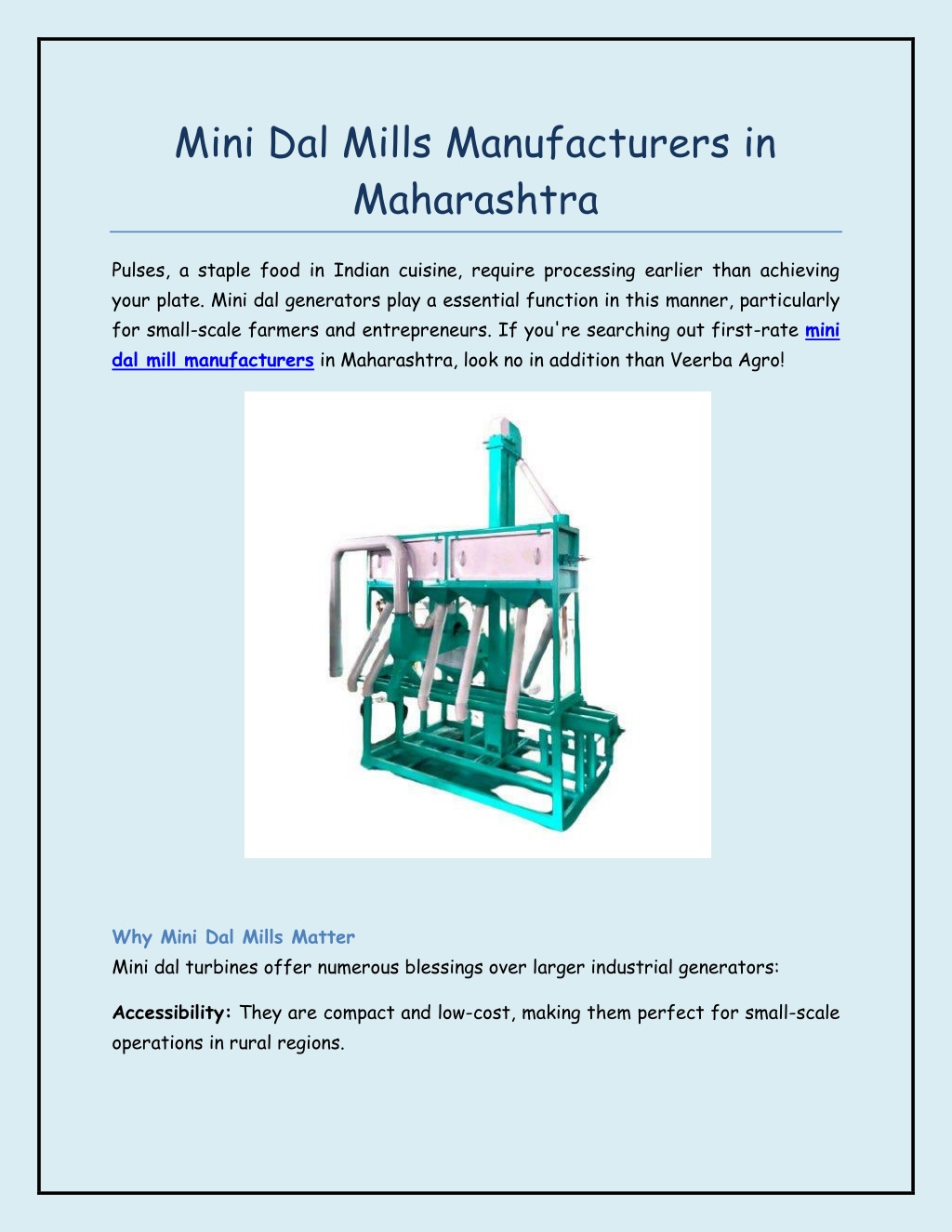 mini dal mills manufacturers in maharashtra l.w