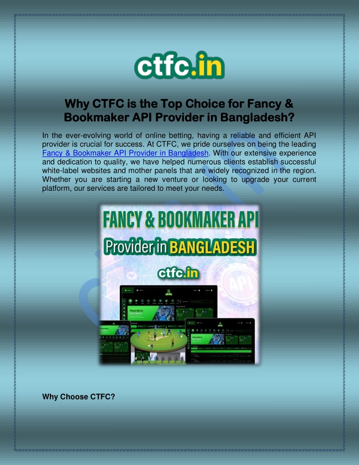 why ctfc is the top choice for fancy why ctfc n.w