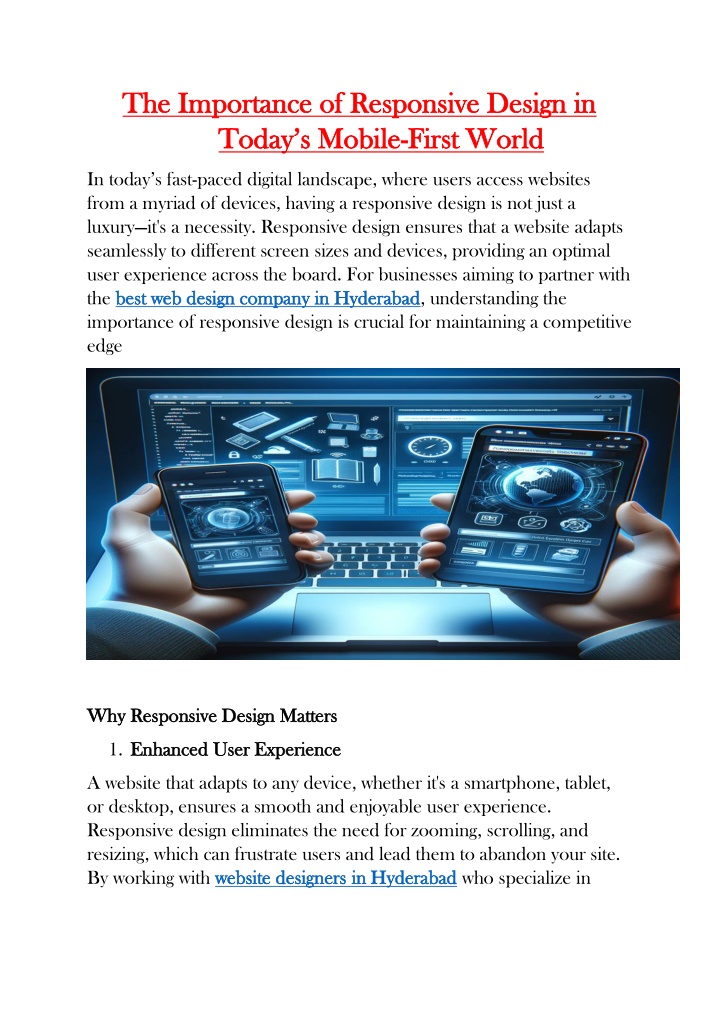 the importance of responsive design n.w
