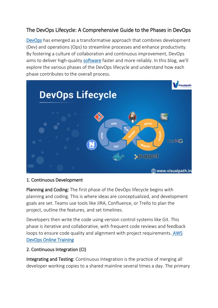 the devops lifecycle a comprehensive guide n.w