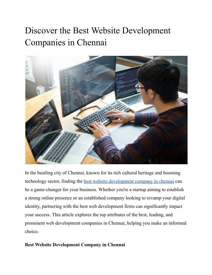 discover the best website development companies n.w