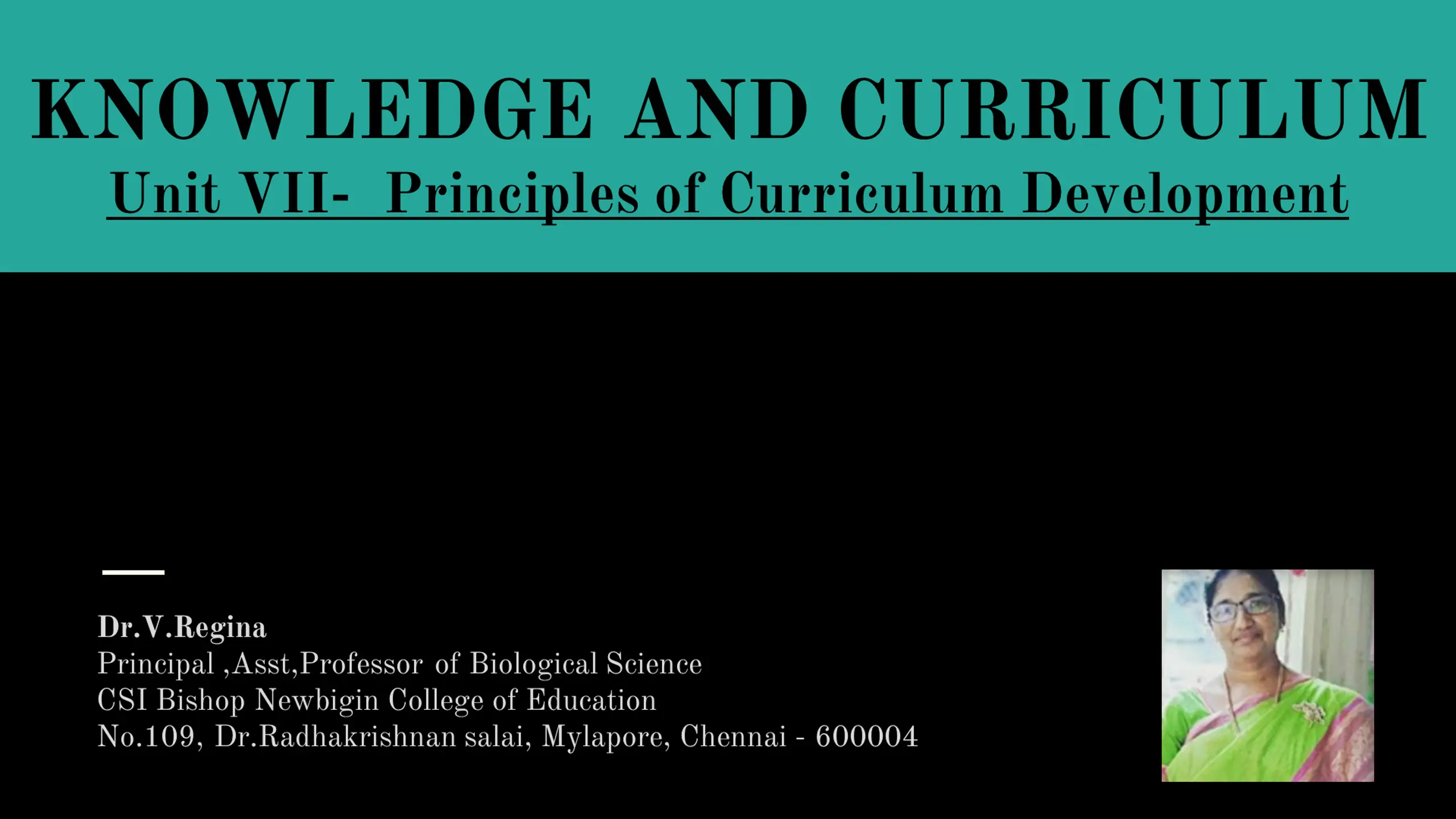 Knowledge and Curriculum