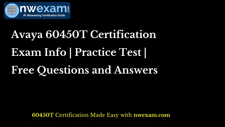 avaya 60450t certification n.w