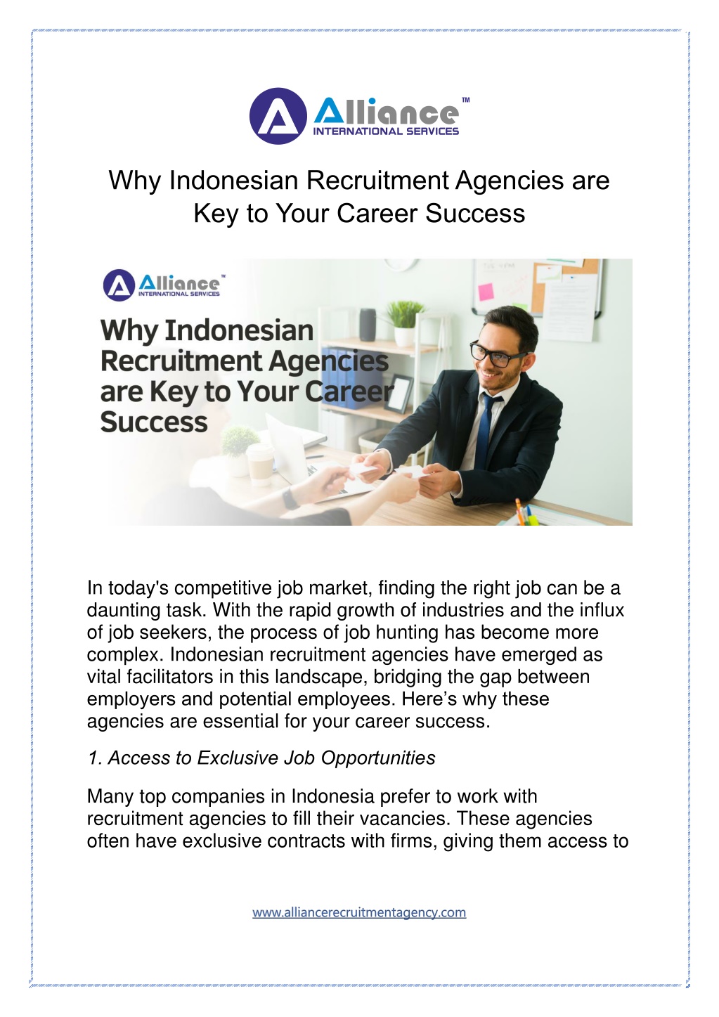 why indonesian recruitment agencies l.w