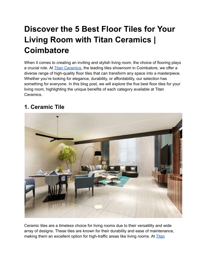 discover the 5 best floor tiles for your living n.w