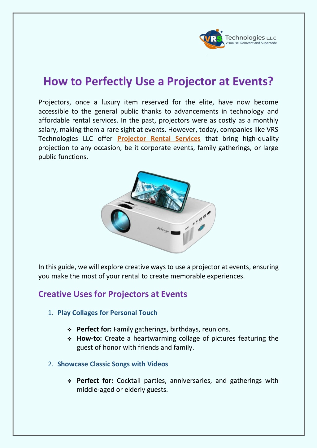 how to perfectly use a projector at events l.w