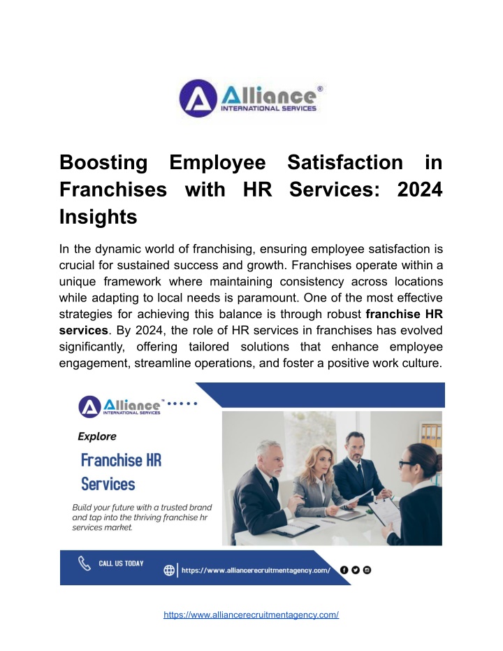 boosting employee satisfaction in franchises with n.w