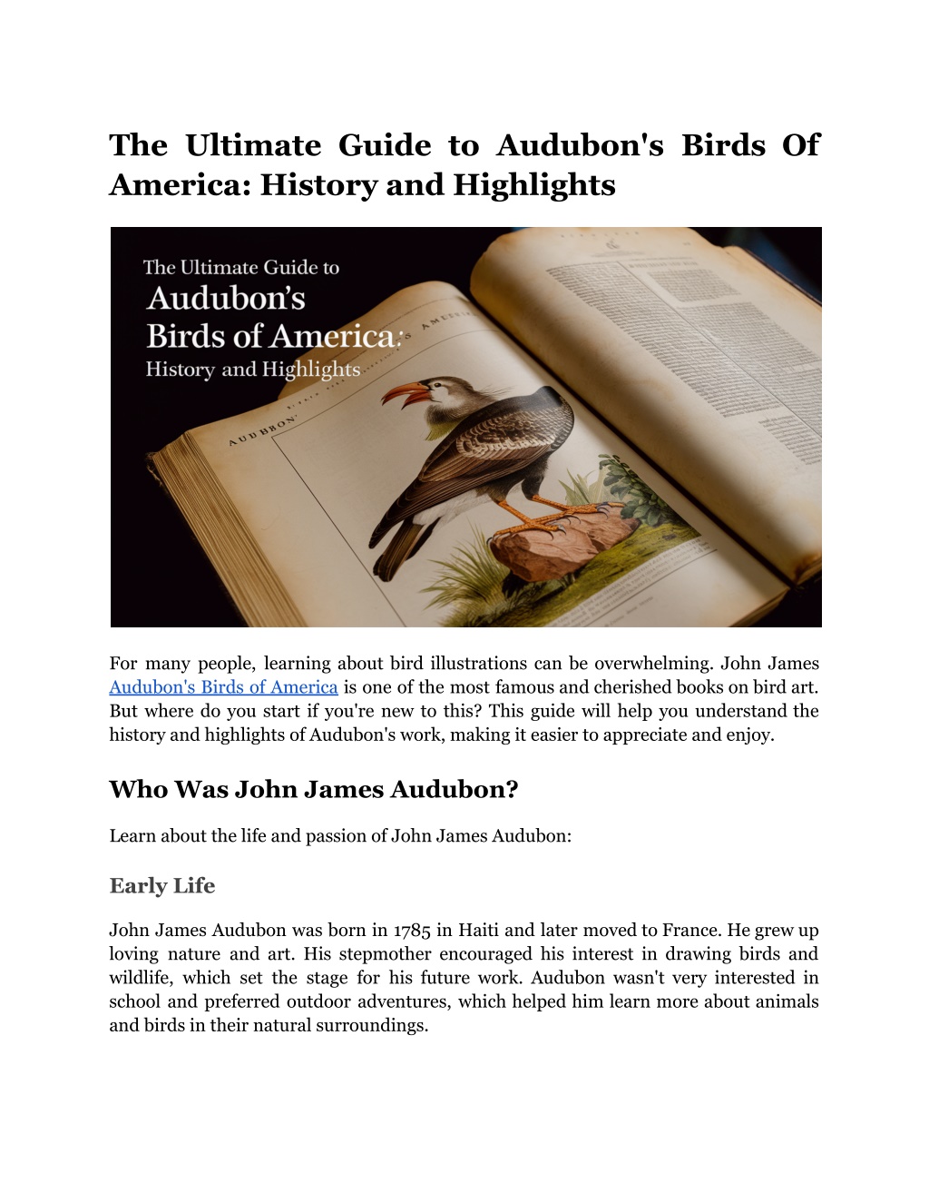 the ultimate guide to audubon s birds of america l.w