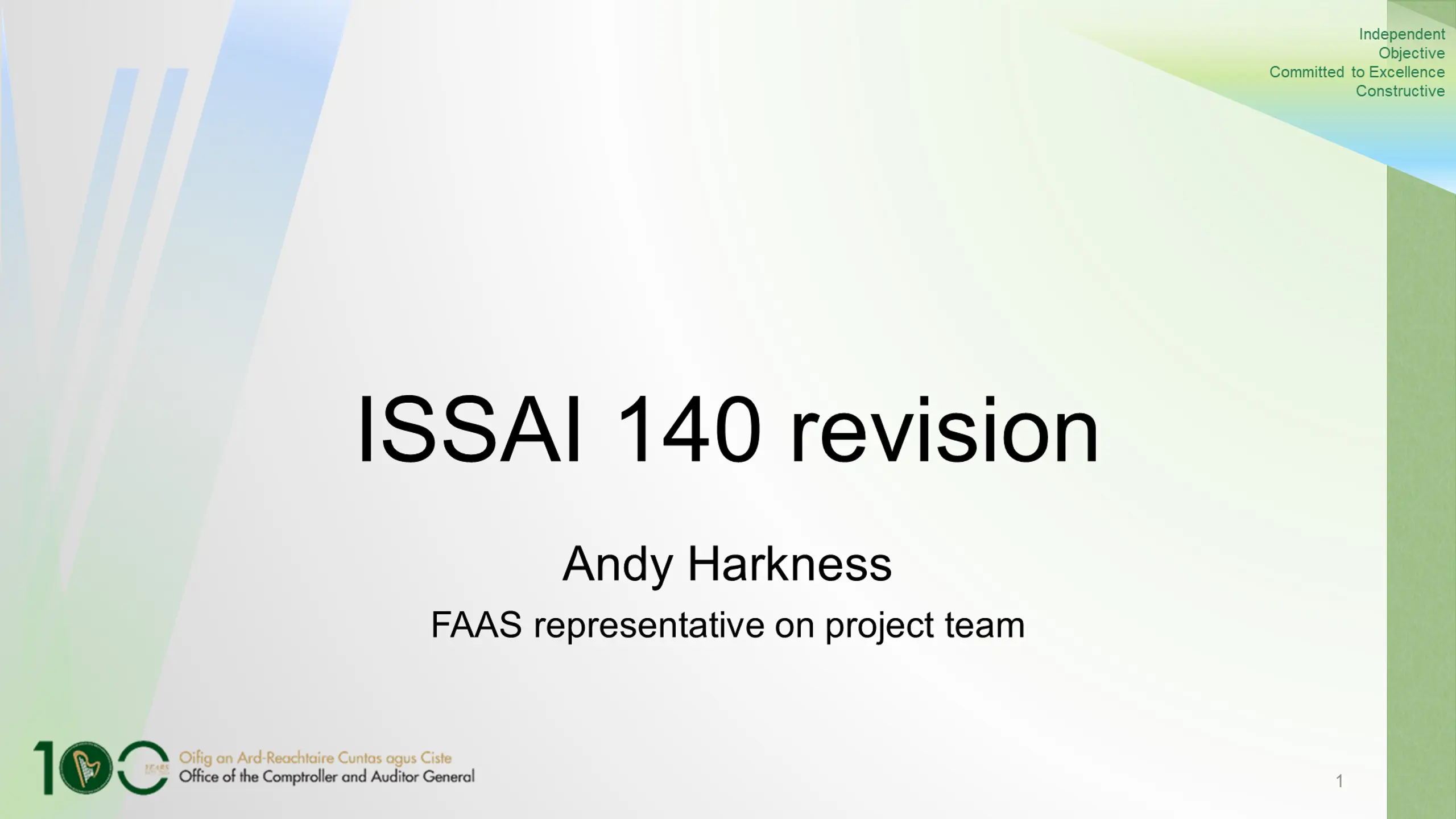 ISSAI 140 revision
