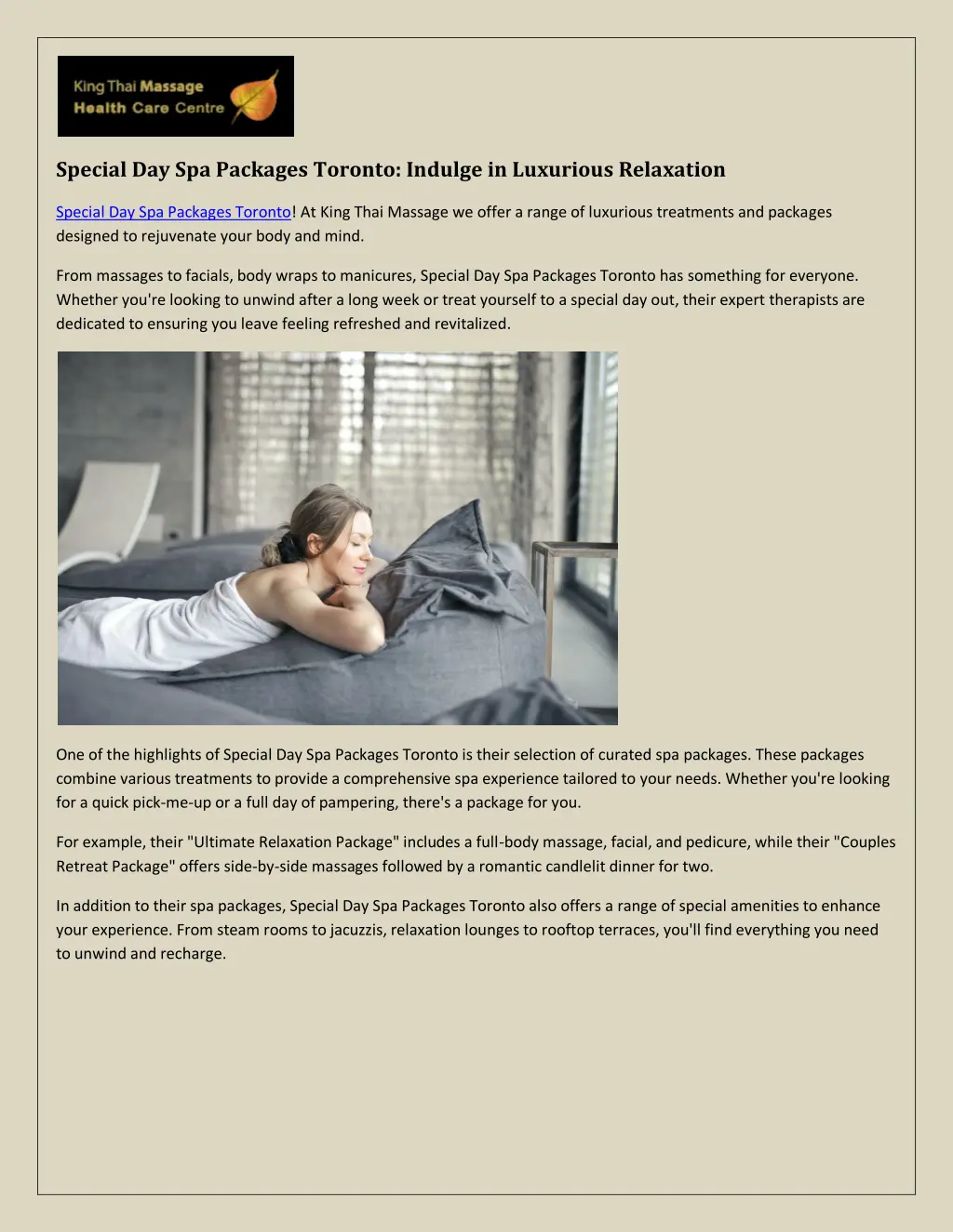 special day spa packages toronto indulge n.