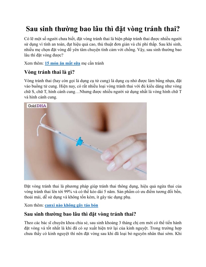 sau sinh th ng bao l u th t v ng tr nh thai n.w