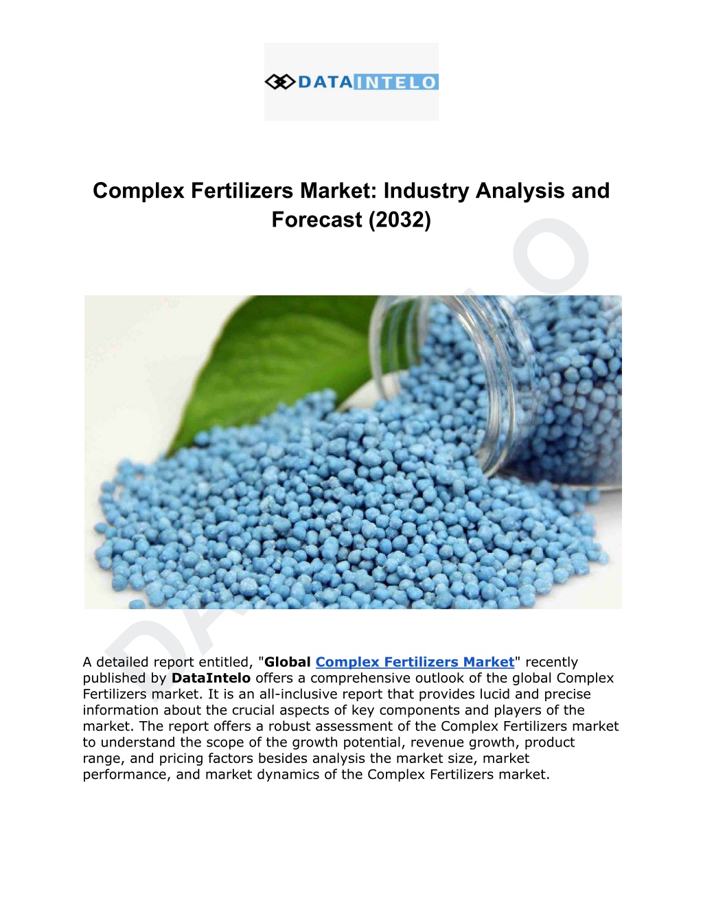 complex fertilizers market industry analysis l.w