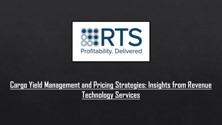 cargo yield management and pricing strategies n.w