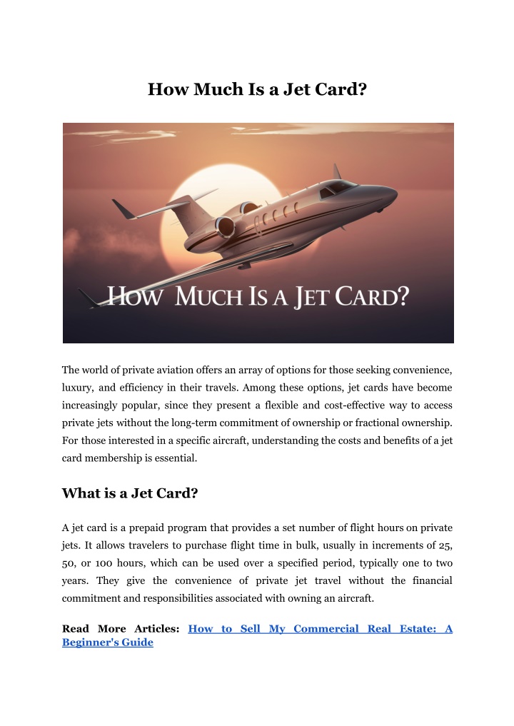 how much is a jet card n.w