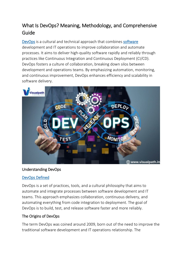 what is devops meaning methodology n.w