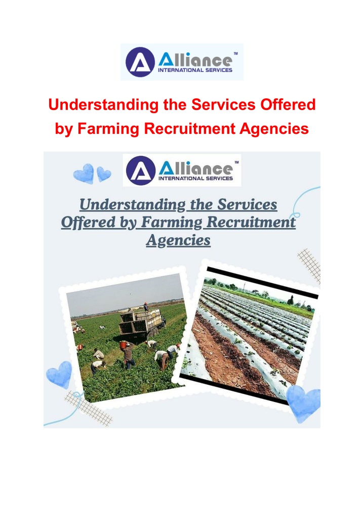 understanding the services offered by farming n.w