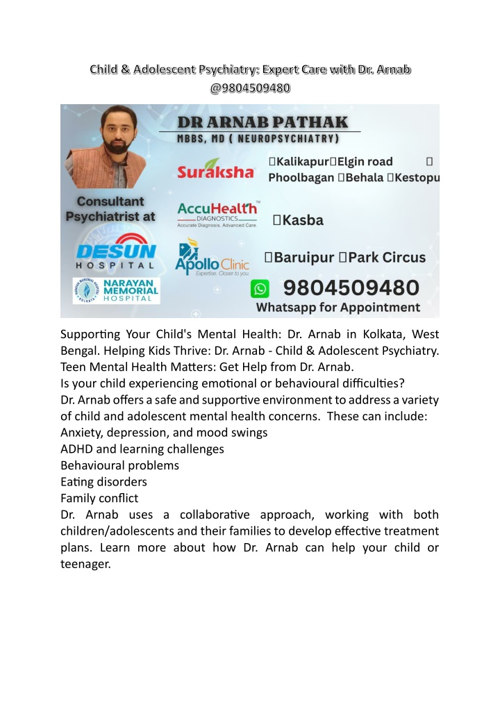 supporting your child s mental health dr arnab n.w