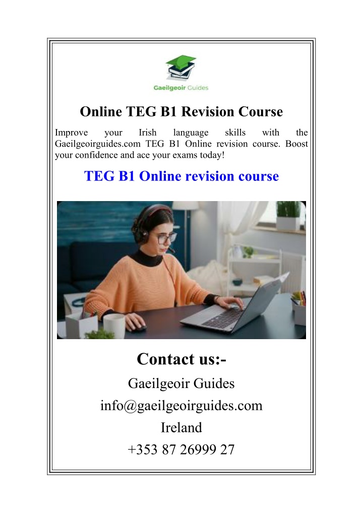 online teg b1 revision course n.w