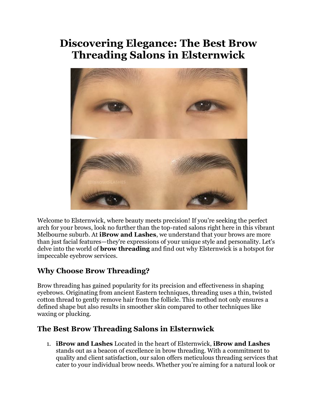 discovering elegance the best brow threading l.w