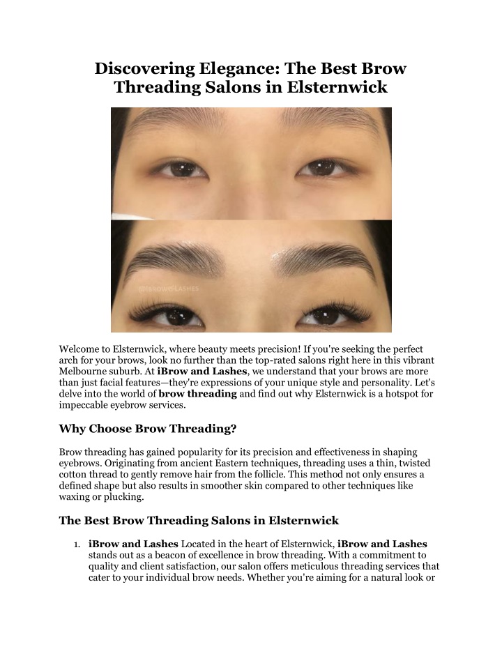 discovering elegance the best brow threading n.w