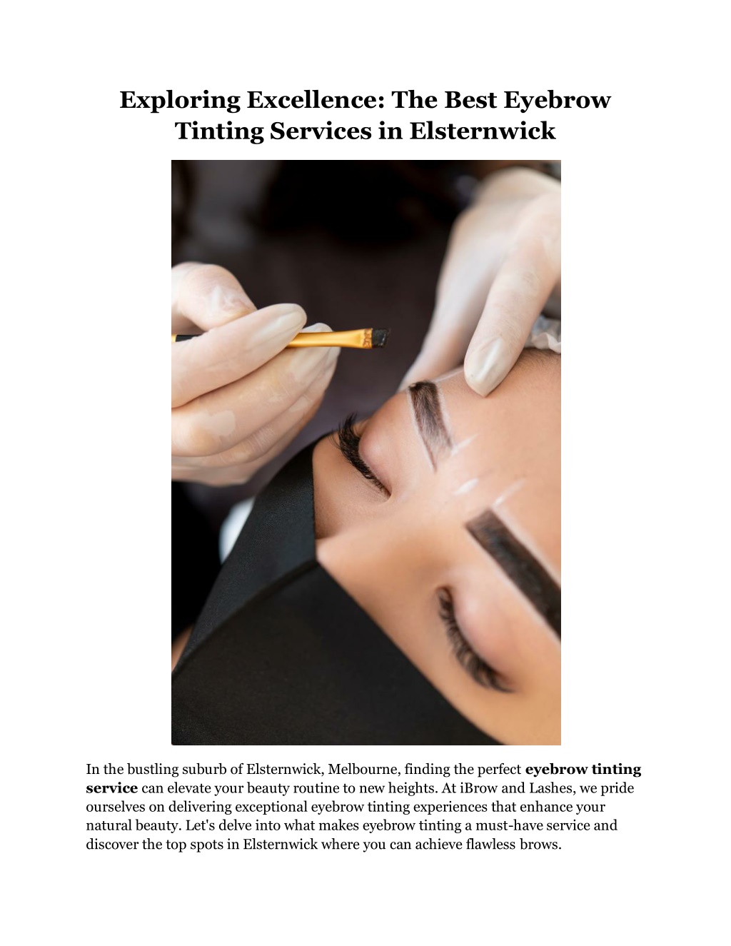 exploring excellence the best eyebrow tinting l.w